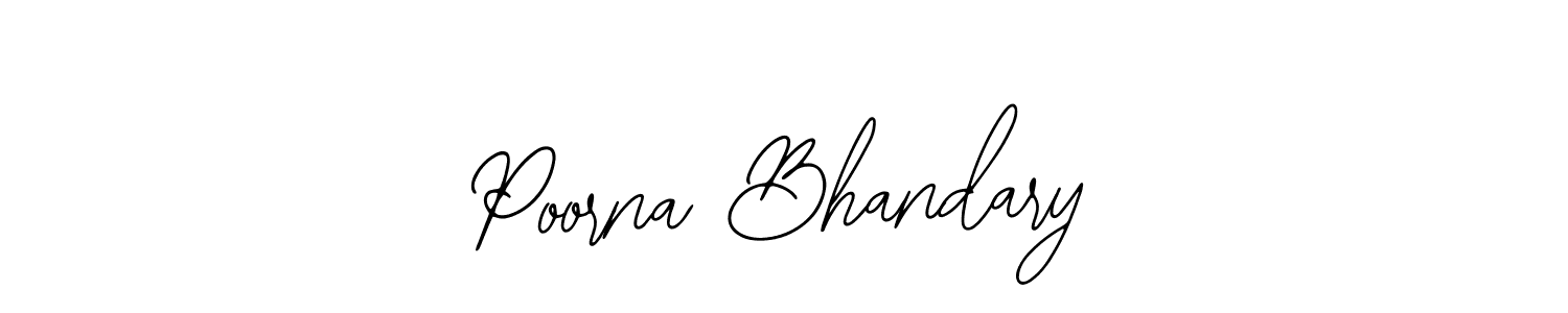 Design your own signature with our free online signature maker. With this signature software, you can create a handwritten (Bearetta-2O07w) signature for name Poorna Bhandary. Poorna Bhandary signature style 12 images and pictures png