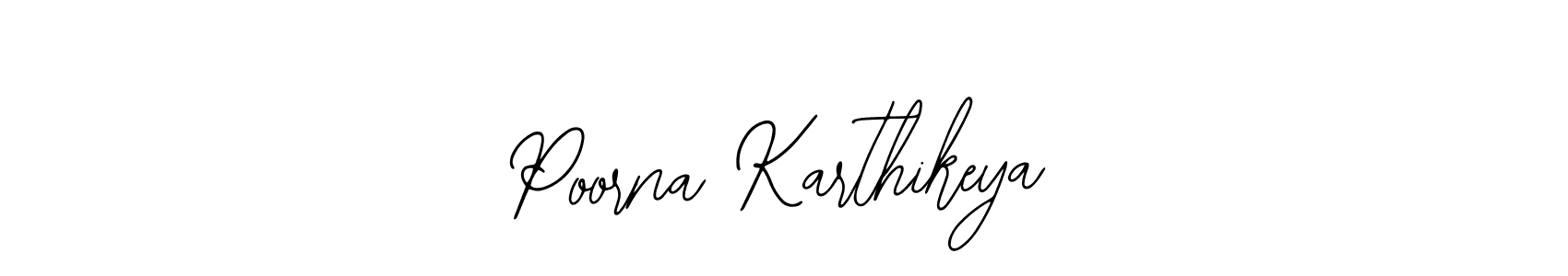 Also You can easily find your signature by using the search form. We will create Poorna Karthikeya name handwritten signature images for you free of cost using Bearetta-2O07w sign style. Poorna Karthikeya signature style 12 images and pictures png