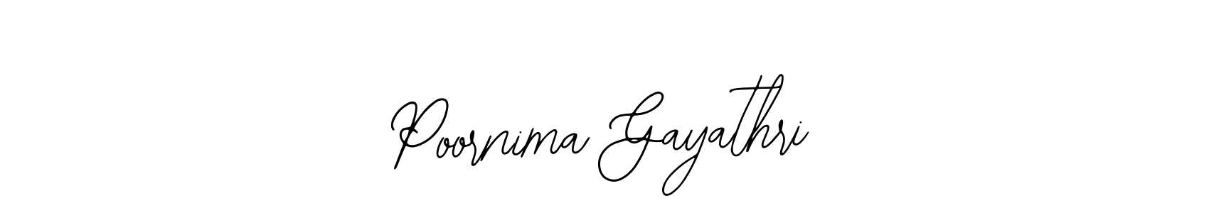 It looks lik you need a new signature style for name Poornima Gayathri. Design unique handwritten (Bearetta-2O07w) signature with our free signature maker in just a few clicks. Poornima Gayathri signature style 12 images and pictures png