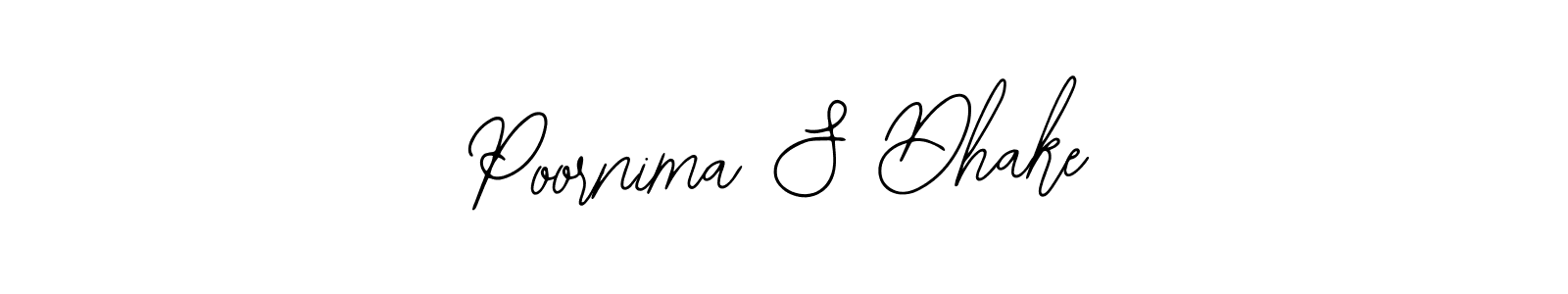 Similarly Bearetta-2O07w is the best handwritten signature design. Signature creator online .You can use it as an online autograph creator for name Poornima S Dhake. Poornima S Dhake signature style 12 images and pictures png