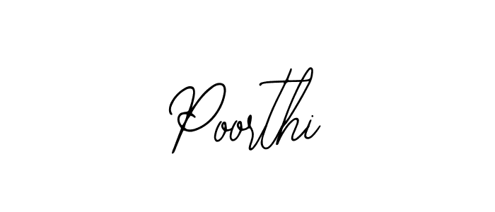 Use a signature maker to create a handwritten signature online. With this signature software, you can design (Bearetta-2O07w) your own signature for name Poorthi. Poorthi signature style 12 images and pictures png