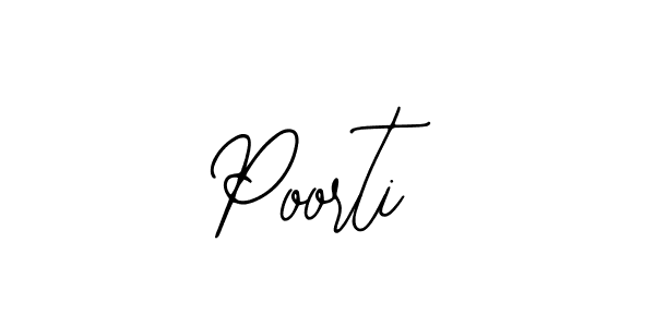 Design your own signature with our free online signature maker. With this signature software, you can create a handwritten (Bearetta-2O07w) signature for name Poorti. Poorti signature style 12 images and pictures png