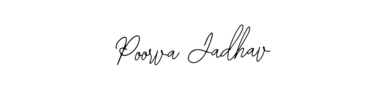 How to make Poorva Jadhav name signature. Use Bearetta-2O07w style for creating short signs online. This is the latest handwritten sign. Poorva Jadhav signature style 12 images and pictures png