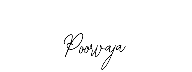 How to make Poorvaja name signature. Use Bearetta-2O07w style for creating short signs online. This is the latest handwritten sign. Poorvaja signature style 12 images and pictures png