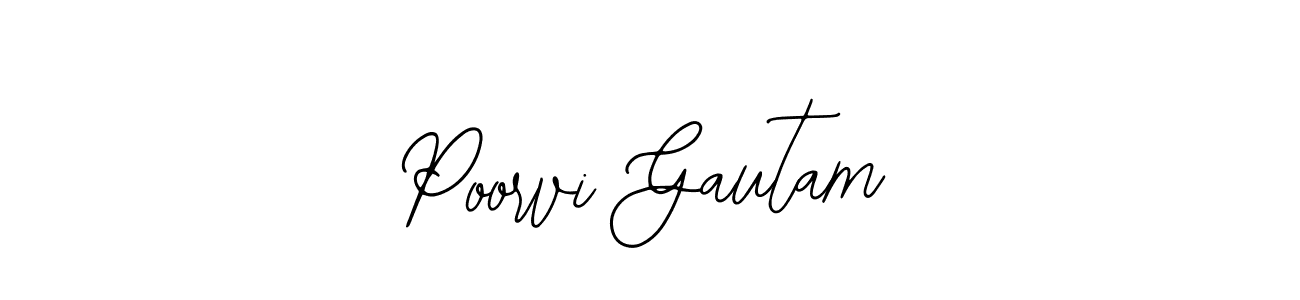 Use a signature maker to create a handwritten signature online. With this signature software, you can design (Bearetta-2O07w) your own signature for name Poorvi Gautam. Poorvi Gautam signature style 12 images and pictures png