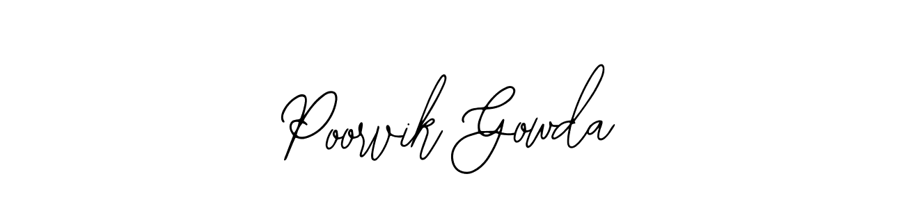 Similarly Bearetta-2O07w is the best handwritten signature design. Signature creator online .You can use it as an online autograph creator for name Poorvik Gowda. Poorvik Gowda signature style 12 images and pictures png