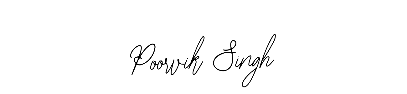 Bearetta-2O07w is a professional signature style that is perfect for those who want to add a touch of class to their signature. It is also a great choice for those who want to make their signature more unique. Get Poorvik Singh name to fancy signature for free. Poorvik Singh signature style 12 images and pictures png