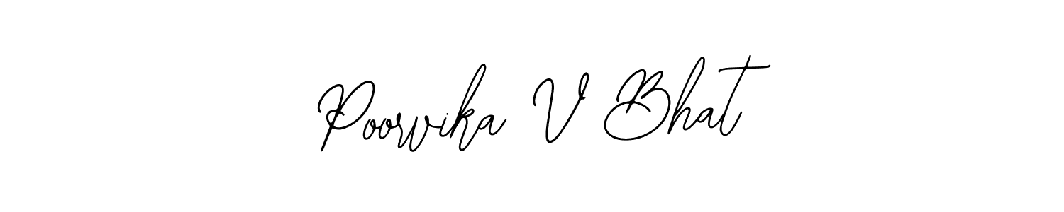 It looks lik you need a new signature style for name Poorvika V Bhat. Design unique handwritten (Bearetta-2O07w) signature with our free signature maker in just a few clicks. Poorvika V Bhat signature style 12 images and pictures png