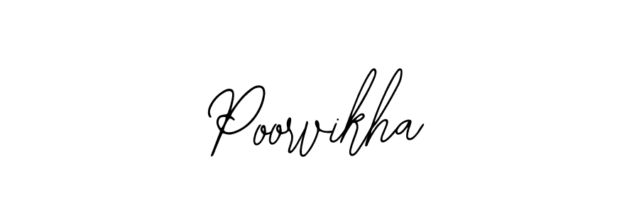 How to make Poorvikha signature? Bearetta-2O07w is a professional autograph style. Create handwritten signature for Poorvikha name. Poorvikha signature style 12 images and pictures png