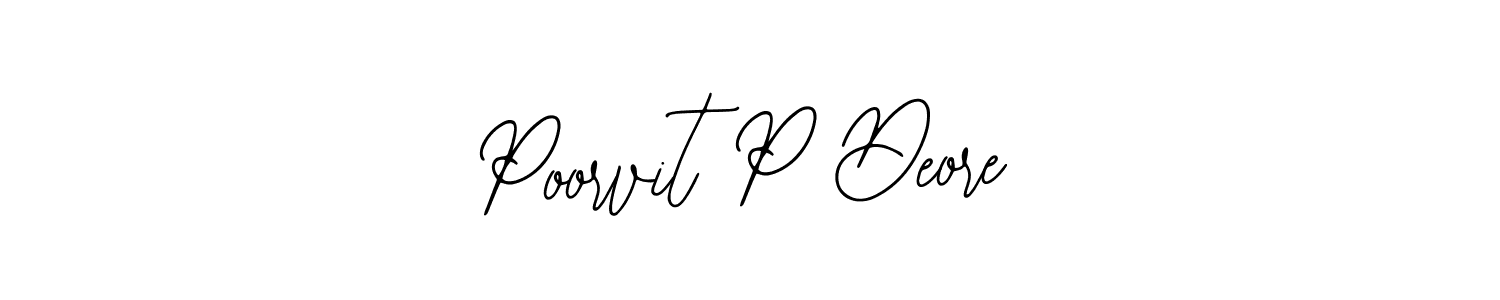 Poorvit P Deore stylish signature style. Best Handwritten Sign (Bearetta-2O07w) for my name. Handwritten Signature Collection Ideas for my name Poorvit P Deore. Poorvit P Deore signature style 12 images and pictures png