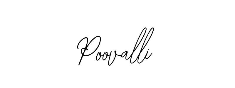 Poovalli stylish signature style. Best Handwritten Sign (Bearetta-2O07w) for my name. Handwritten Signature Collection Ideas for my name Poovalli. Poovalli signature style 12 images and pictures png