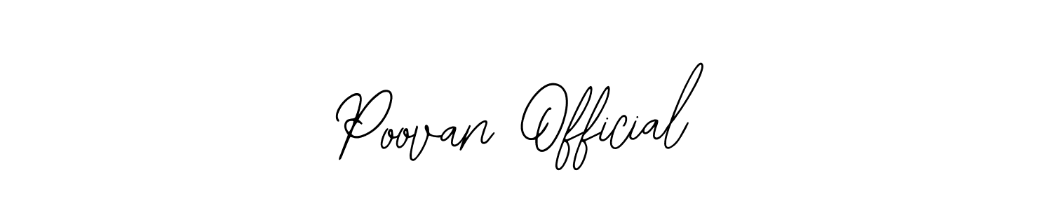 How to make Poovan Official signature? Bearetta-2O07w is a professional autograph style. Create handwritten signature for Poovan Official name. Poovan Official signature style 12 images and pictures png