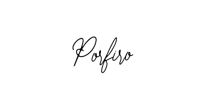 Use a signature maker to create a handwritten signature online. With this signature software, you can design (Bearetta-2O07w) your own signature for name Porfiro. Porfiro signature style 12 images and pictures png