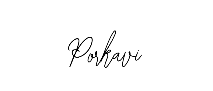 if you are searching for the best signature style for your name Porkavi. so please give up your signature search. here we have designed multiple signature styles  using Bearetta-2O07w. Porkavi signature style 12 images and pictures png