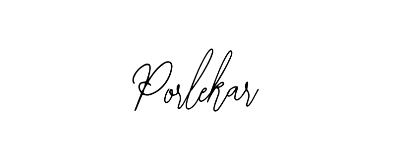 if you are searching for the best signature style for your name Porlekar. so please give up your signature search. here we have designed multiple signature styles  using Bearetta-2O07w. Porlekar signature style 12 images and pictures png