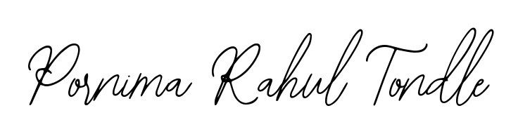 Transform the name Pornima Rahul Tondle into a signature masterpiece using Bearetta-2O07w font. Ideal for photographers, artists, and creators looking for watermarks. Pornima Rahul Tondle signature style 12 images and pictures png