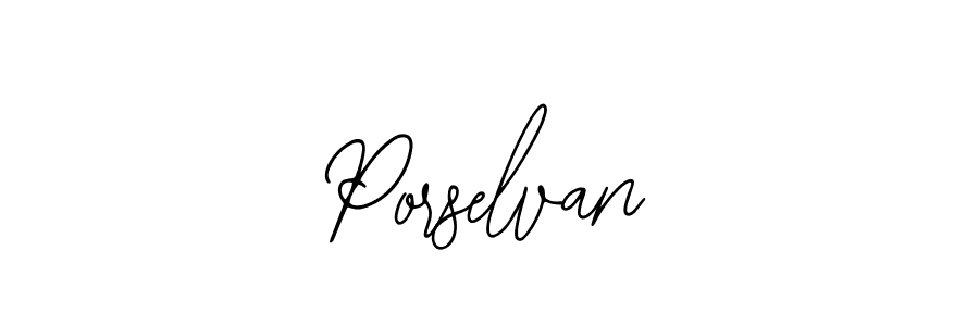 Bearetta-2O07w is a professional signature style that is perfect for those who want to add a touch of class to their signature. It is also a great choice for those who want to make their signature more unique. Get Porselvan name to fancy signature for free. Porselvan signature style 12 images and pictures png