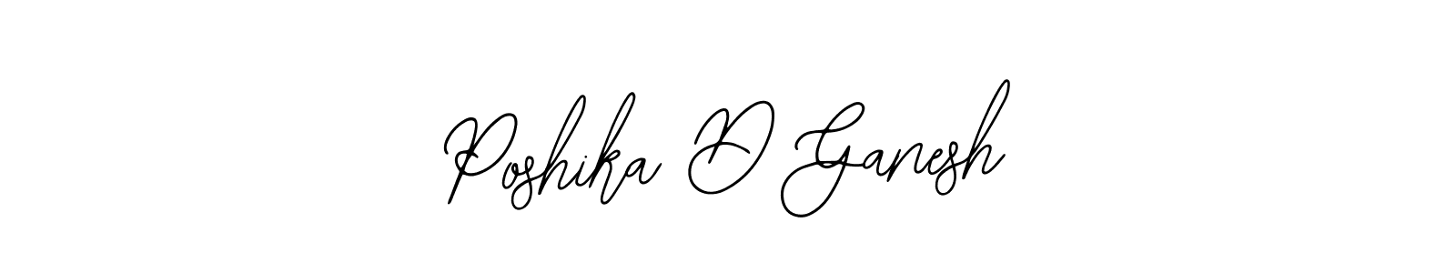 The best way (Bearetta-2O07w) to make a short signature is to pick only two or three words in your name. The name Poshika D Ganesh include a total of six letters. For converting this name. Poshika D Ganesh signature style 12 images and pictures png