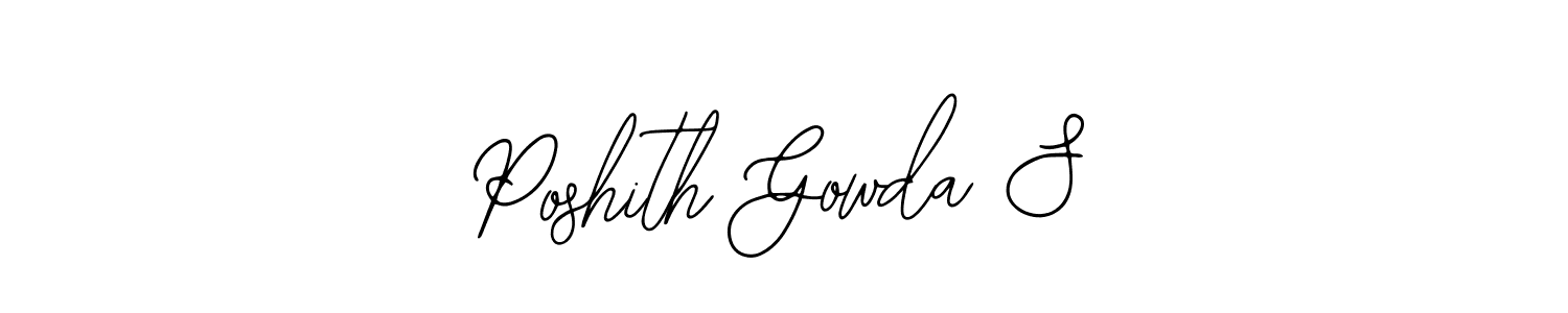 Make a beautiful signature design for name Poshith Gowda S. Use this online signature maker to create a handwritten signature for free. Poshith Gowda S signature style 12 images and pictures png