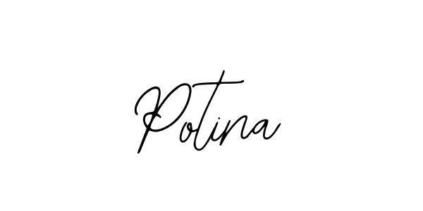 The best way (Bearetta-2O07w) to make a short signature is to pick only two or three words in your name. The name Potina include a total of six letters. For converting this name. Potina signature style 12 images and pictures png