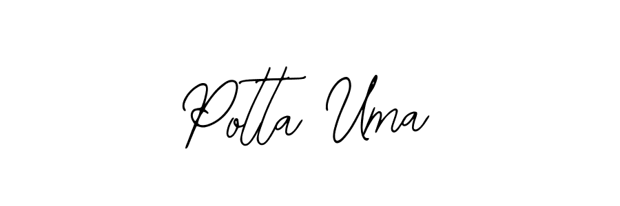 Make a beautiful signature design for name Potta Uma. With this signature (Bearetta-2O07w) style, you can create a handwritten signature for free. Potta Uma signature style 12 images and pictures png