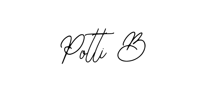 How to make Potti B signature? Bearetta-2O07w is a professional autograph style. Create handwritten signature for Potti B name. Potti B signature style 12 images and pictures png