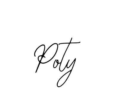 Design your own signature with our free online signature maker. With this signature software, you can create a handwritten (Bearetta-2O07w) signature for name Poty. Poty signature style 12 images and pictures png