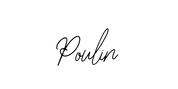 Use a signature maker to create a handwritten signature online. With this signature software, you can design (Bearetta-2O07w) your own signature for name Poulin. Poulin signature style 12 images and pictures png