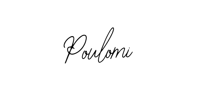 You should practise on your own different ways (Bearetta-2O07w) to write your name (Poulomi) in signature. don't let someone else do it for you. Poulomi signature style 12 images and pictures png