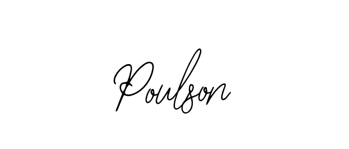 Use a signature maker to create a handwritten signature online. With this signature software, you can design (Bearetta-2O07w) your own signature for name Poulson. Poulson signature style 12 images and pictures png