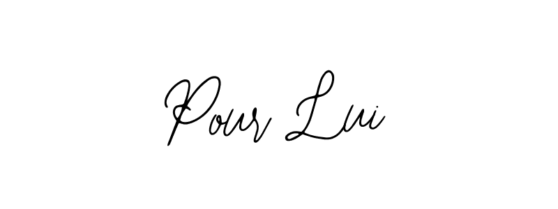 How to make Pour Lui name signature. Use Bearetta-2O07w style for creating short signs online. This is the latest handwritten sign. Pour Lui signature style 12 images and pictures png