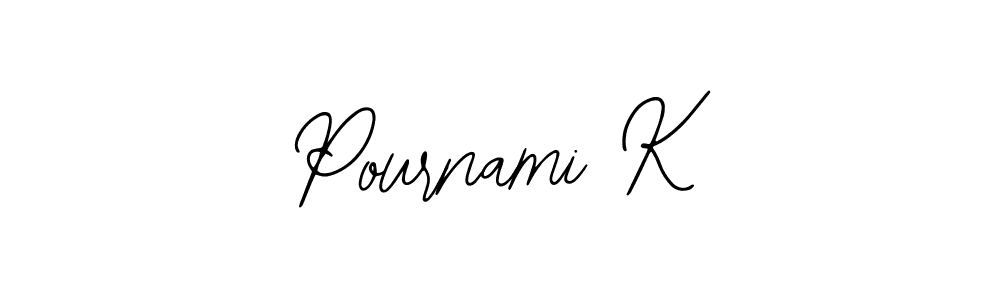 if you are searching for the best signature style for your name Pournami K. so please give up your signature search. here we have designed multiple signature styles  using Bearetta-2O07w. Pournami K signature style 12 images and pictures png