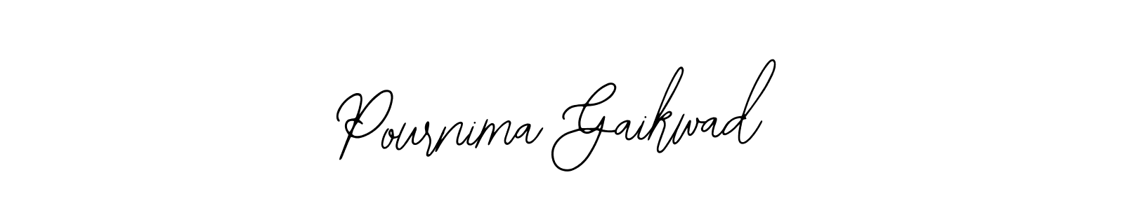 How to make Pournima Gaikwad name signature. Use Bearetta-2O07w style for creating short signs online. This is the latest handwritten sign. Pournima Gaikwad signature style 12 images and pictures png