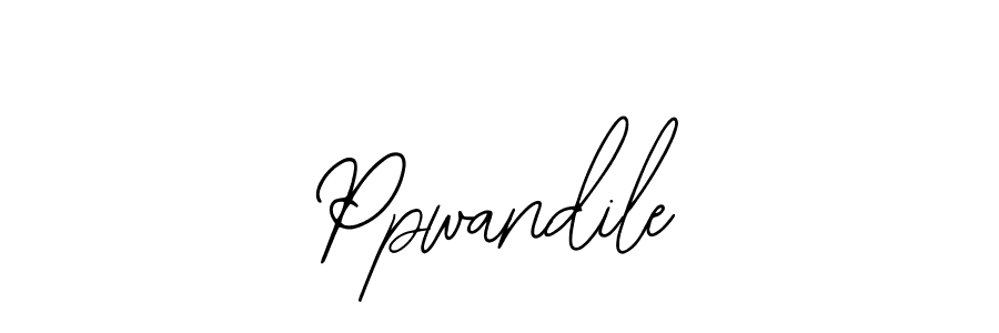 How to make Ppwandile name signature. Use Bearetta-2O07w style for creating short signs online. This is the latest handwritten sign. Ppwandile signature style 12 images and pictures png