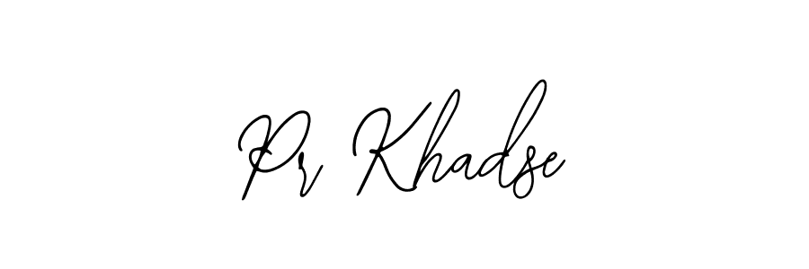 Create a beautiful signature design for name Pr Khadse. With this signature (Bearetta-2O07w) fonts, you can make a handwritten signature for free. Pr Khadse signature style 12 images and pictures png