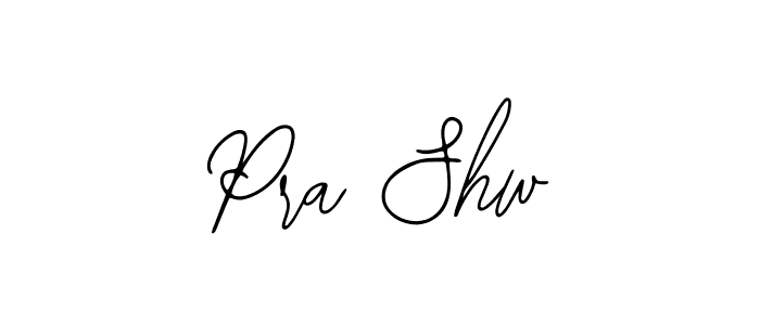 How to make Pra Shw name signature. Use Bearetta-2O07w style for creating short signs online. This is the latest handwritten sign. Pra Shw signature style 12 images and pictures png