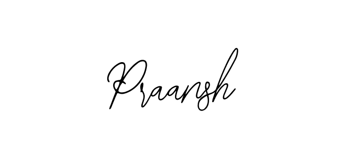 Design your own signature with our free online signature maker. With this signature software, you can create a handwritten (Bearetta-2O07w) signature for name Praansh. Praansh signature style 12 images and pictures png
