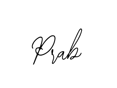 Use a signature maker to create a handwritten signature online. With this signature software, you can design (Bearetta-2O07w) your own signature for name Prab. Prab signature style 12 images and pictures png