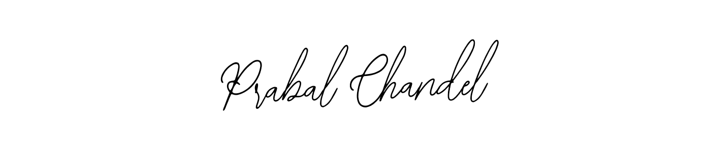 How to make Prabal Chandel name signature. Use Bearetta-2O07w style for creating short signs online. This is the latest handwritten sign. Prabal Chandel signature style 12 images and pictures png
