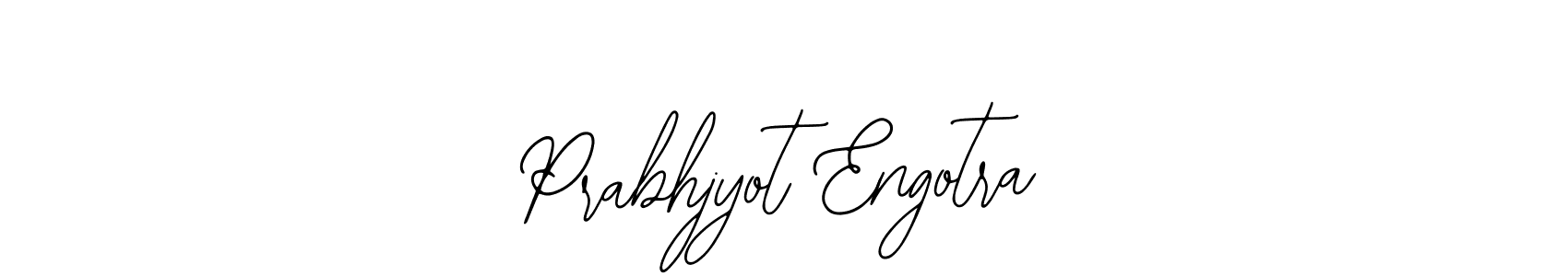 How to make Prabhjyot Engotra name signature. Use Bearetta-2O07w style for creating short signs online. This is the latest handwritten sign. Prabhjyot Engotra signature style 12 images and pictures png