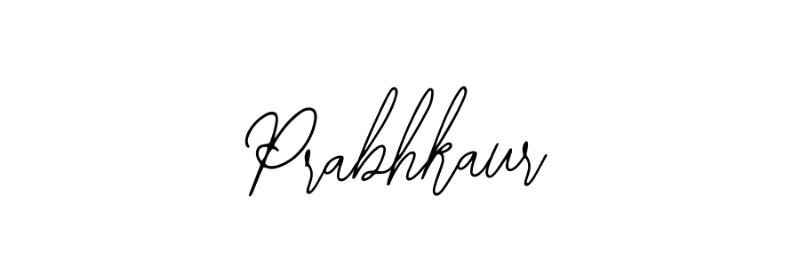 How to make Prabhkaur name signature. Use Bearetta-2O07w style for creating short signs online. This is the latest handwritten sign. Prabhkaur signature style 12 images and pictures png