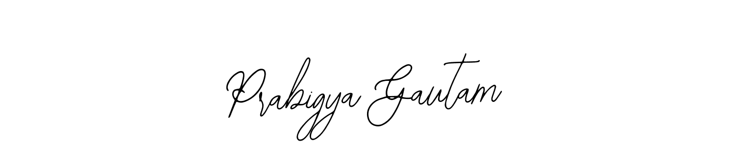 Prabigya Gautam stylish signature style. Best Handwritten Sign (Bearetta-2O07w) for my name. Handwritten Signature Collection Ideas for my name Prabigya Gautam. Prabigya Gautam signature style 12 images and pictures png