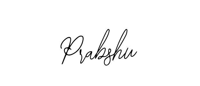 Use a signature maker to create a handwritten signature online. With this signature software, you can design (Bearetta-2O07w) your own signature for name Prabshu. Prabshu signature style 12 images and pictures png