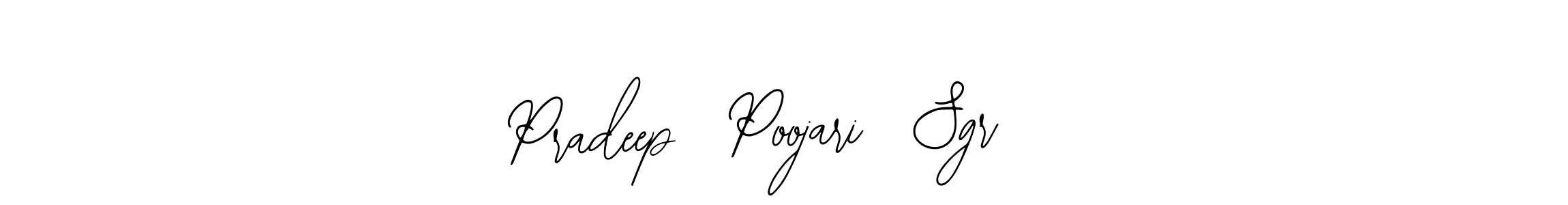 Similarly Bearetta-2O07w is the best handwritten signature design. Signature creator online .You can use it as an online autograph creator for name Pradeep  Poojari  Sgr  . Pradeep  Poojari  Sgr   signature style 12 images and pictures png