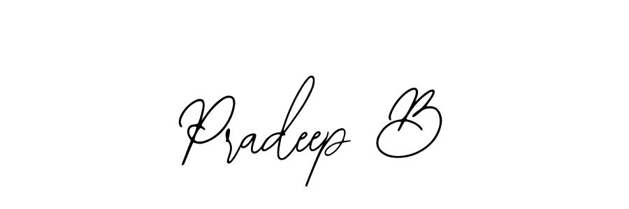 Also we have Pradeep B name is the best signature style. Create professional handwritten signature collection using Bearetta-2O07w autograph style. Pradeep B signature style 12 images and pictures png