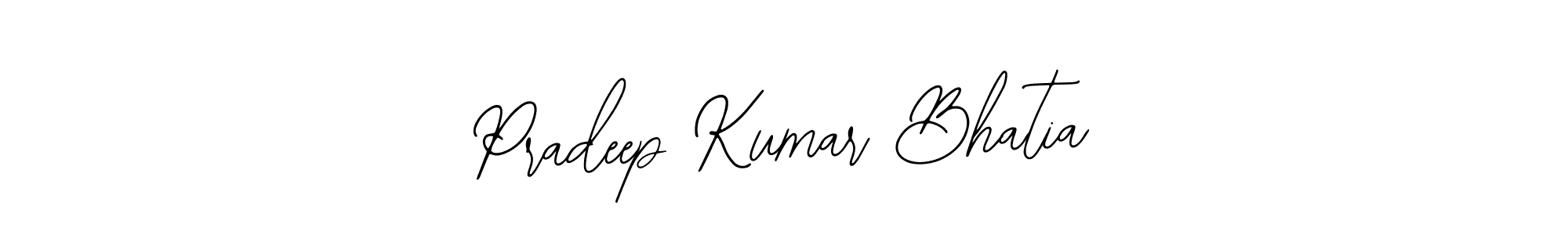 How to make Pradeep Kumar Bhatia name signature. Use Bearetta-2O07w style for creating short signs online. This is the latest handwritten sign. Pradeep Kumar Bhatia signature style 12 images and pictures png