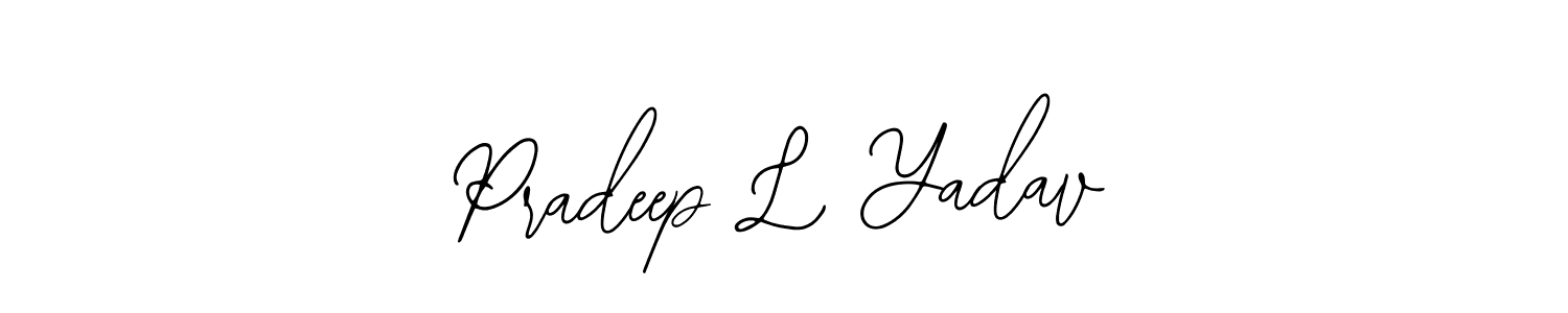 You should practise on your own different ways (Bearetta-2O07w) to write your name (Pradeep L Yadav) in signature. don't let someone else do it for you. Pradeep L Yadav signature style 12 images and pictures png