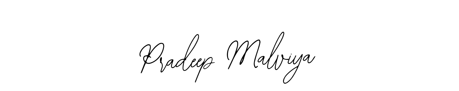 How to make Pradeep Malviya name signature. Use Bearetta-2O07w style for creating short signs online. This is the latest handwritten sign. Pradeep Malviya signature style 12 images and pictures png