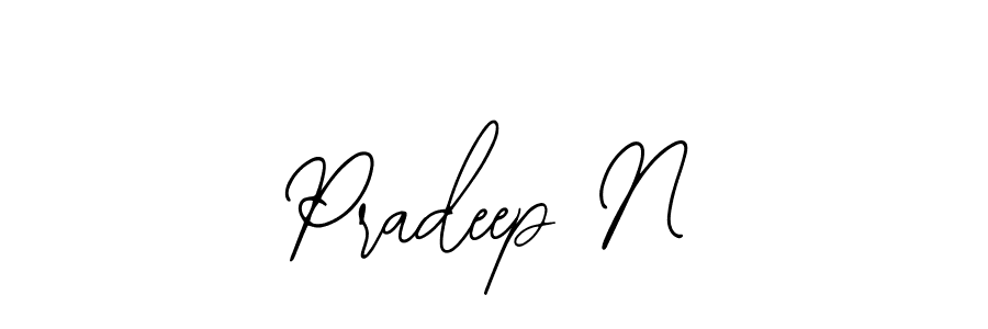 Create a beautiful signature design for name Pradeep N. With this signature (Bearetta-2O07w) fonts, you can make a handwritten signature for free. Pradeep N signature style 12 images and pictures png