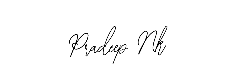 Also we have Pradeep Nk name is the best signature style. Create professional handwritten signature collection using Bearetta-2O07w autograph style. Pradeep Nk signature style 12 images and pictures png